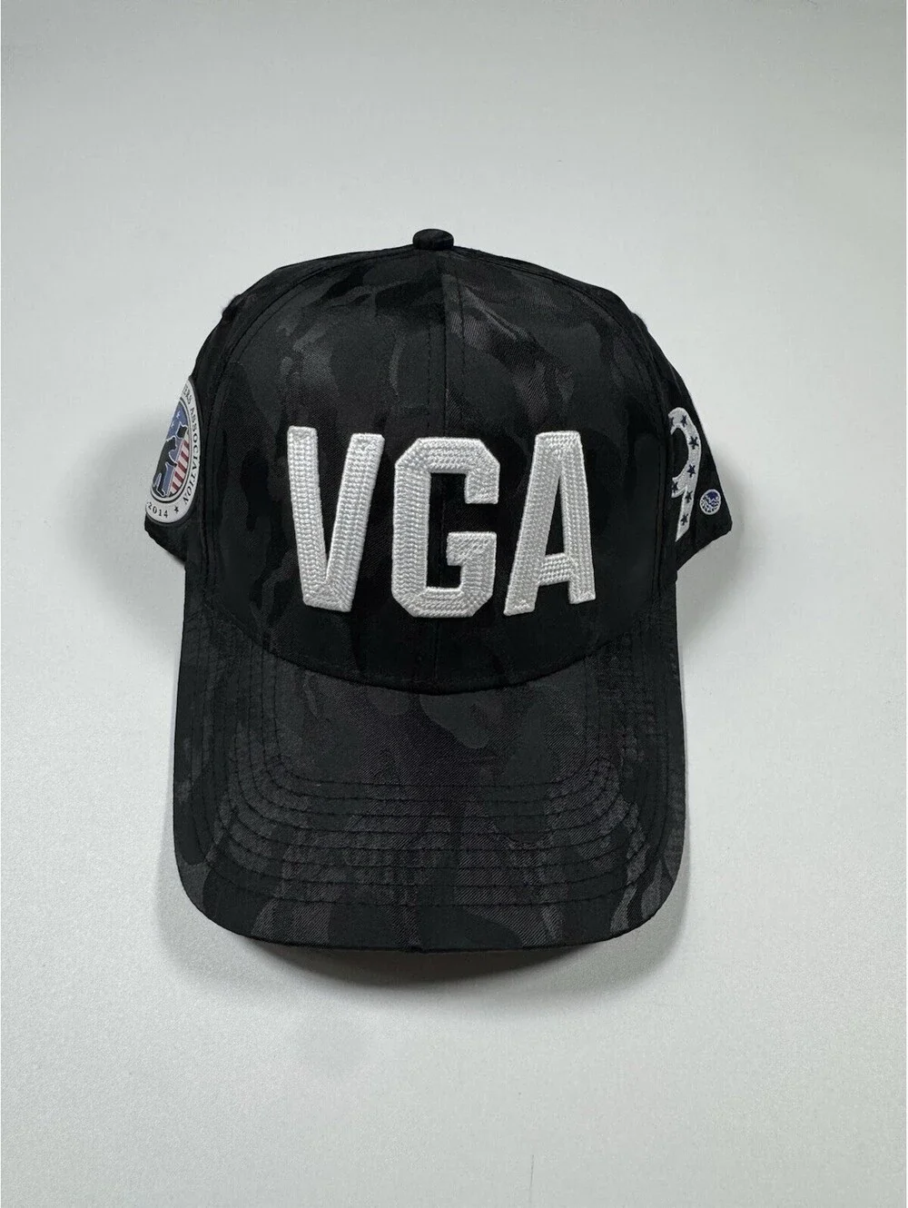 Veteran Golfers Association VGA Black Camo Snapback Hat 9/11 Patriotic Golf Cap